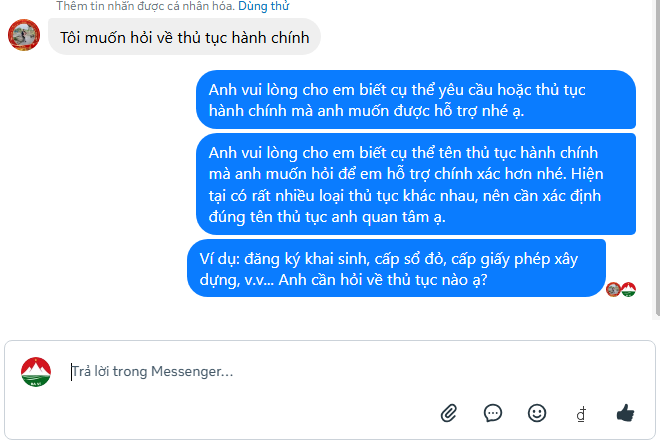 Sử dụng trợ lý ảo trên Trang thông tin điện tử và Fanpage "Xã Ba Vì - thành phố Hà Nội"- Ảnh 1.