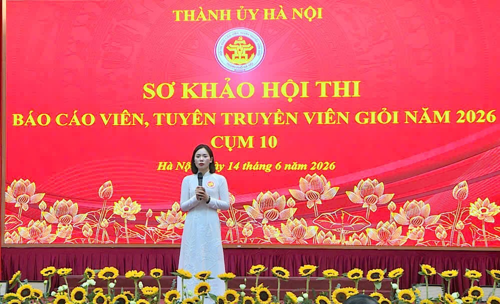 Sơ khảo Hội thi báo cáo viên, tuyên truyền viên giỏi Thành phố - cụm thi số 10- Ảnh 2.