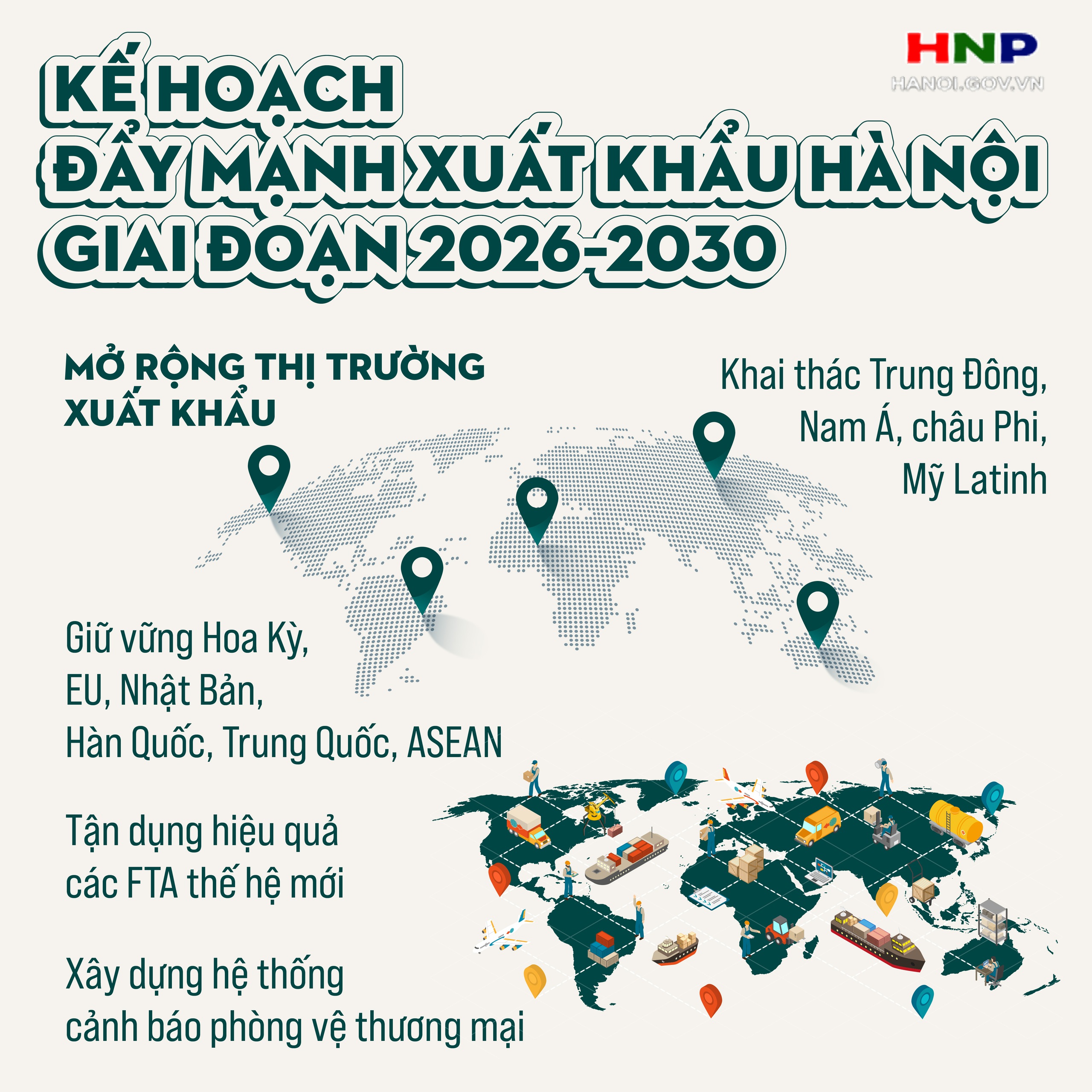 Hà Nội đẩy mạnh xuất khẩu giai đoạn 2026-2030:Hướng tới tăng trưởng bền vững, nâng cao vị thế hàng hóa Thủ đô
