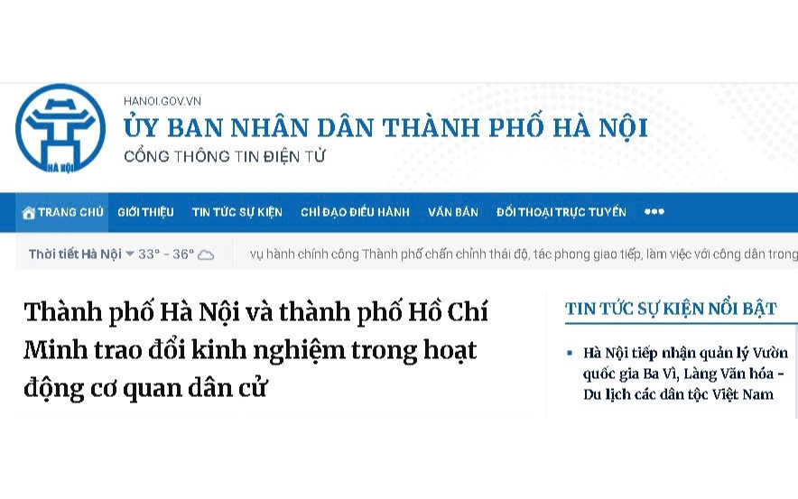 Tổ chức Lễ ra mắt Cổng Thông tin điện tử Thành phố và các trang thông tin điện tử thành phần
