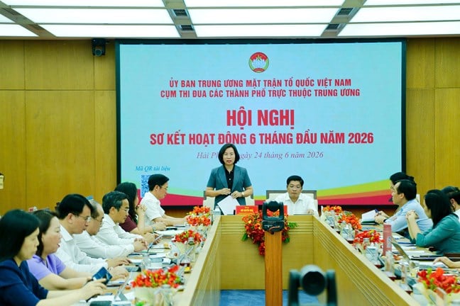 Cụm thi đua các thành phố trực thuộc Trung ương sơ kết công tác Mặt trận 6 tháng đầu năm 2026- Ảnh 1.