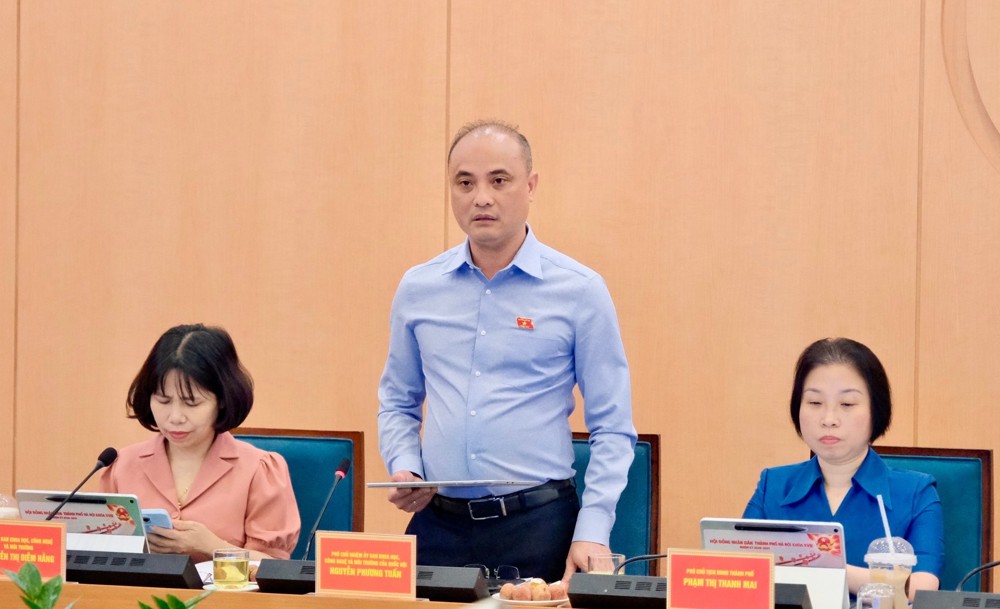 Rà soát các nội dung thuộc lĩnh vực khoa học, công nghệ và môi trường trình tại Kỳ họp thứ tư HĐND Thành phố- Ảnh 2.