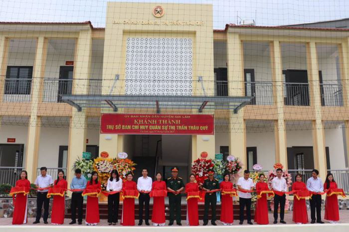 Huyện Gia Lâm: Khánh thành và khởi công 4 trụ sở Ban Chỉ huy quân sự