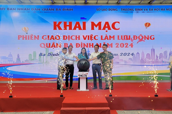 Hơn 2.100 chỉ tiêu tuyển dụng tại Phiên giao dịch việc làm quận Ba Đình năm 2024