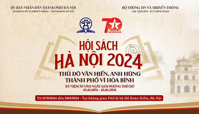 Hội sách Hà Nội lần thứ IX năm 2024 sẽ diễn ra từ ngày 27/9 - 29/9