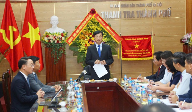 Bí thư Thành ủy Hà Nội Nguyễn Duy Ngọc chúc mừng Thanh tra Thành phố nhân Ngày truyền thống- Ảnh 1.