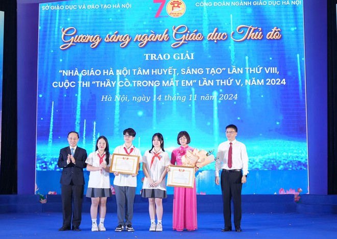 Hà Nội tôn vinh 196 nhà giáo tâm huyết, sáng tạo, vì học sinh năm 2024- Ảnh 3.