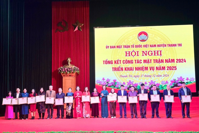 Huyện Thanh Trì tổng kết công tác Mặt trận năm 2024, triển khai nhiệm vụ năm 2025- Ảnh 7.