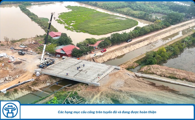 Ghi nhận tiến độ Dự án đầu tư xây dựng đường Vành đai 4 – Vùng Thủ đô Hà Nội những ngày cuối năm 2024- Ảnh 3.