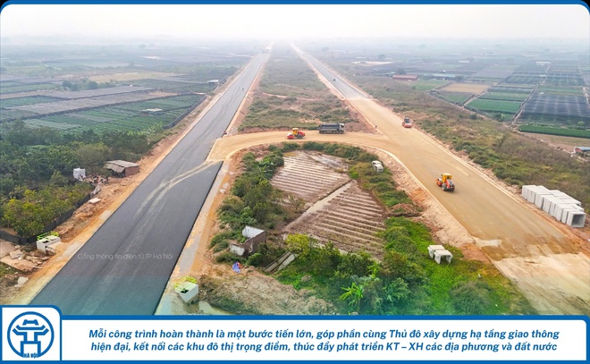 Ghi nhận tiến độ Dự án đầu tư xây dựng đường Vành đai 4 – Vùng Thủ đô Hà Nội những ngày cuối năm 2024- Ảnh 8.