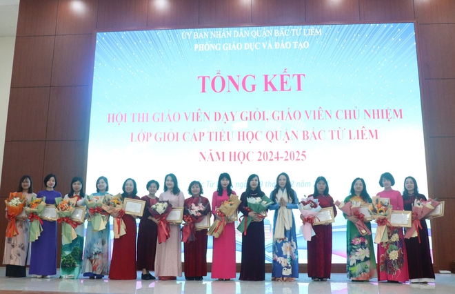 Bắc Từ Liêm: Biểu dương giáo viên dạy giỏi, giáo viên chủ nhiệm giỏi cấp tiểu học- Ảnh 2.
