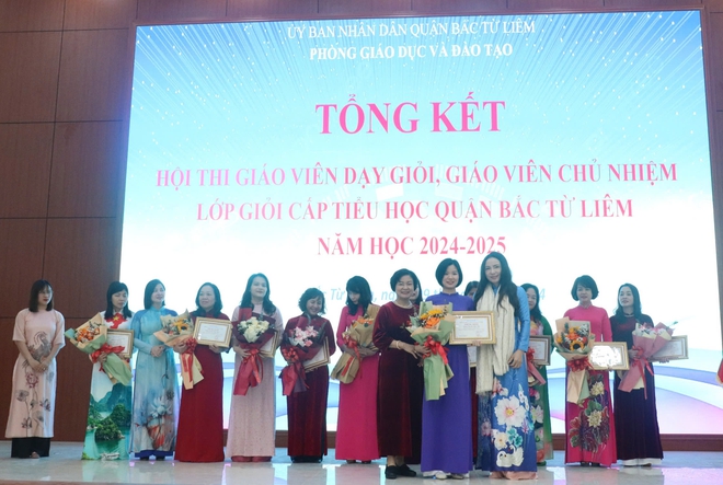 Bắc Từ Liêm: Biểu dương giáo viên dạy giỏi, giáo viên chủ nhiệm giỏi cấp tiểu học- Ảnh 3.