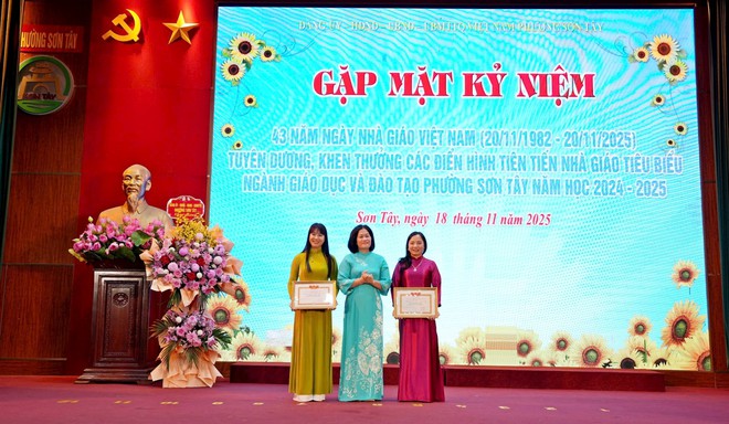 Sơn Tây tuyên dương, khen thưởng 19 tập thể, cá nhân của ngành Giáo dục- Ảnh 4.