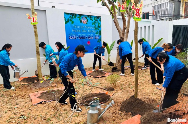 Quận Đống Đa khánh thành Trường Tiểu học Khương Thượng, phát động “Tết trồng cây”- Ảnh 1.