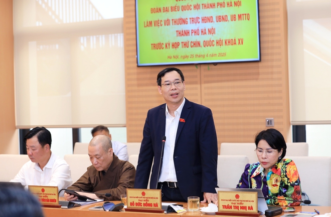 Đoàn đại biểu Quốc hội thành phố Hà Nội làm việc với các cơ quan trước kỳ họp thứ chín, Quốc hội khóa XV- Ảnh 3.