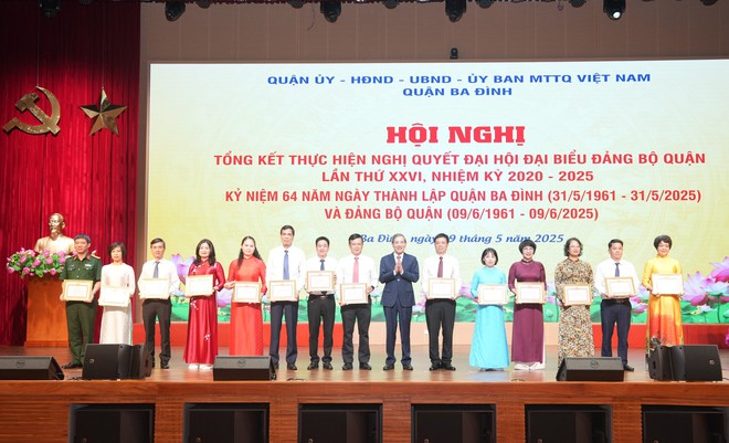 Ba Đình tổng kết thực hiện Nghị quyết Đại hội Đảng bộ quận lần thứ XXVI- Ảnh 4.