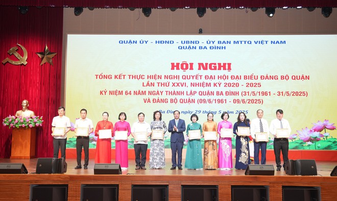 Ba Đình tổng kết thực hiện Nghị quyết Đại hội Đảng bộ quận lần thứ XXVI- Ảnh 5.