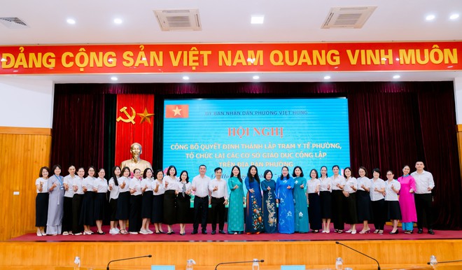 Phường Việt Hưng công bố các quyết định thành lập trạm y tế, tổ chức lại các cơ sở giáo dục công lập- Ảnh 6.
