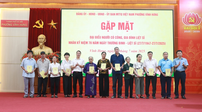 Phường Vĩnh Hưng: Tri ân thế hệ cha anh, thêm trân quý giá trị hòa bình- Ảnh 8.