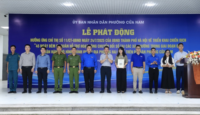 Chuyển đổi số đến từng ngõ, gõ từng nhà: Phường Cửa Nam khởi động chiến dịch 45 ngày đêm cao điểm- Ảnh 2.