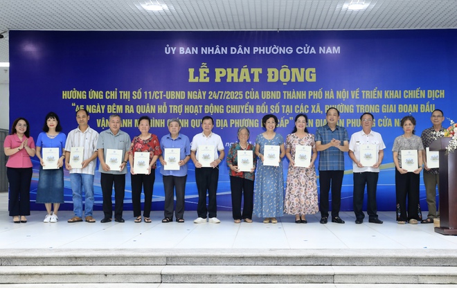 Chuyển đổi số đến từng ngõ, gõ từng nhà: Phường Cửa Nam khởi động chiến dịch 45 ngày đêm cao điểm- Ảnh 4.