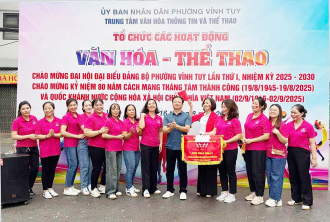 Phường Vĩnh Tuy: Sôi nổi chùm hoạt động thể thao chào mừng Đại hội đại biểu Đảng bộ phường lần thứ I- Ảnh 14.