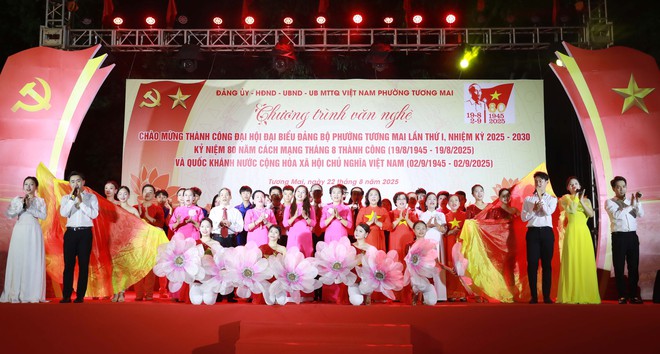 Tưng bừng đêm văn nghệ chào mừng Đại hội Đảng bộ phường Tương Mai lần thứ I- Ảnh 5.