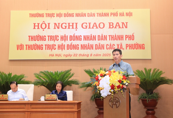 Thường trực HĐND Thành phố giao ban với Thường trực HĐND các xã, phường- Ảnh 7.