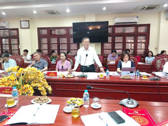 Đoàn công tác Thành ủy Hà Nội kiểm tra công tác chuẩn bị đại hội tại 12 xã- Ảnh 3.