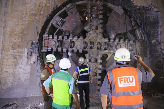 Máy đào hầm TBM 'Táo bạo' tuyến đường sắt đô thị Nhổn - Ga Hà Nội đã tiến đến ga S10 - Cát Linh- Ảnh 3.