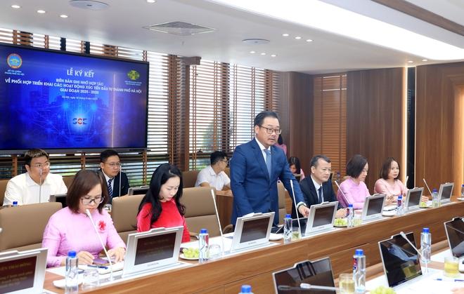 Sở Tài chính và Hiệp hội Doanh nghiệp Đầu tư nước ngoài ký biên bản ghi nhớ hợp tác triển khai các hoạt động xúc tiến đầu tư tại Hà Nội- Ảnh 2.