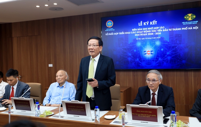 Sở Tài chính và Hiệp hội Doanh nghiệp Đầu tư nước ngoài ký biên bản ghi nhớ hợp tác triển khai các hoạt động xúc tiến đầu tư tại Hà Nội- Ảnh 3.