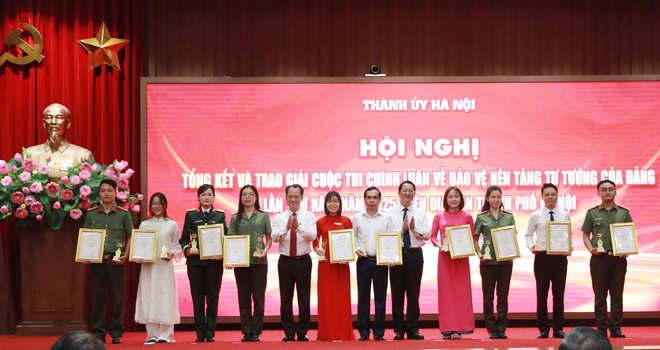 Trao giải Cuộc thi chính luận bảo vệ nền tảng tư tưởng của Đảng lần thứ Năm- Ảnh 8.