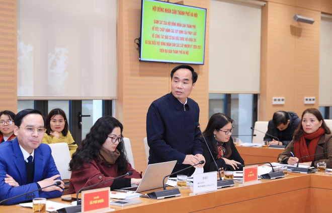 HĐND Thành phố giám sát công tác chuẩn bị bầu cử đại biểu Quốc hội và HĐND các cấp tại một số xã- Ảnh 9.