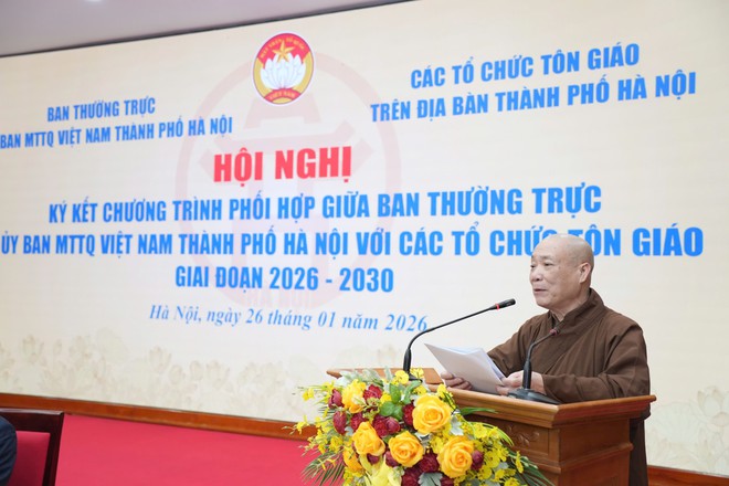 Ký kết Chương trình phối hợp giữa MTTQ Việt Nam Thành phố với các tổ chức thành viên và tôn giáo- Ảnh 2.