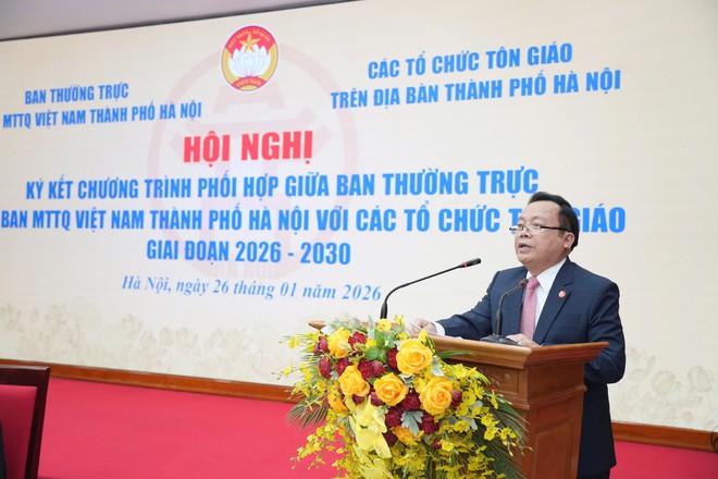 Ký kết Chương trình phối hợp giữa MTTQ Việt Nam Thành phố với các tổ chức thành viên và tôn giáo- Ảnh 3.