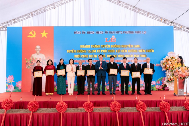 Phường Phúc Lợi khánh thành, khởi công 3 công trình chào mừng thành công Đại hội XIV của Đảng- Ảnh 7.