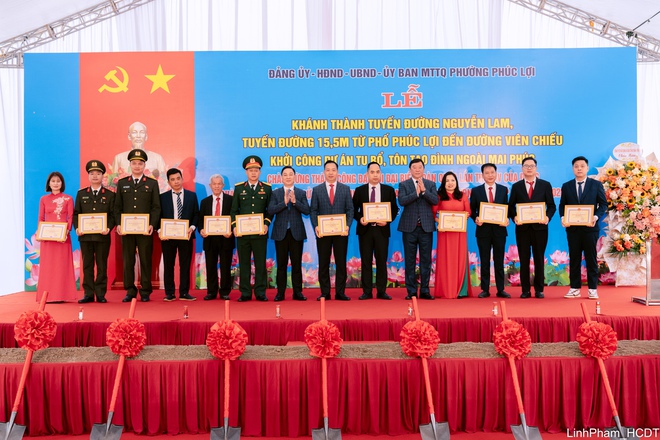 Phường Phúc Lợi khánh thành, khởi công 3 công trình chào mừng thành công Đại hội XIV của Đảng- Ảnh 8.