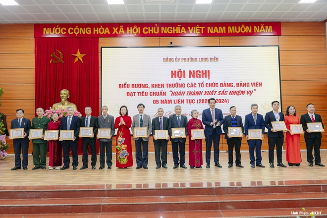Đảng ủy Phường Long Biên trao tặng Huy hiệu Đảng đợt 3/2- Ảnh 7.