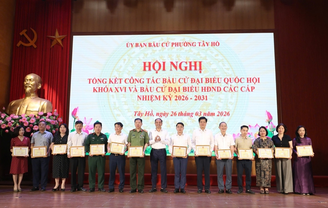 Tây Hồ tổng kết công tác bầu cử Đại biểu Quốc hội khóa XVI và đại biểu HĐND các cấp- Ảnh 3.