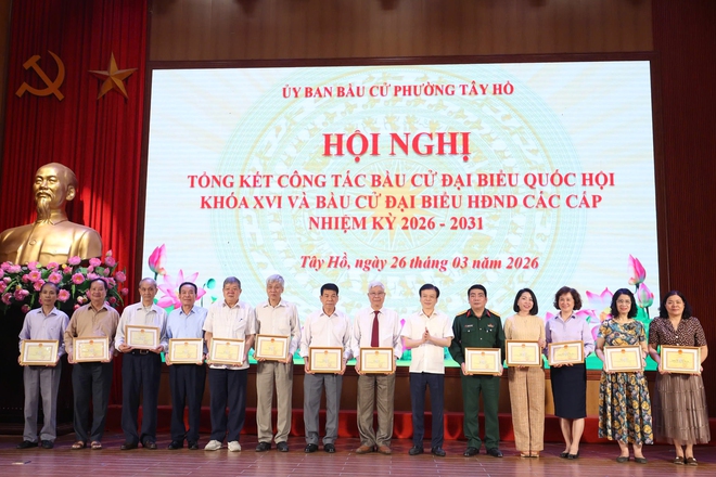 Tây Hồ tổng kết công tác bầu cử Đại biểu Quốc hội khóa XVI và đại biểu HĐND các cấp- Ảnh 4.