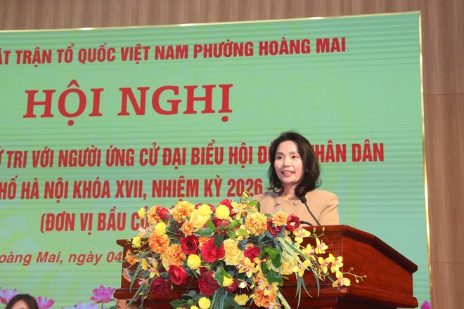 Ứng cử viên đại biểu HĐND thành phố Hà Nội - Đơn vị bầu cử số 8 vận động bầu cử tại 3 phường- Ảnh 3.