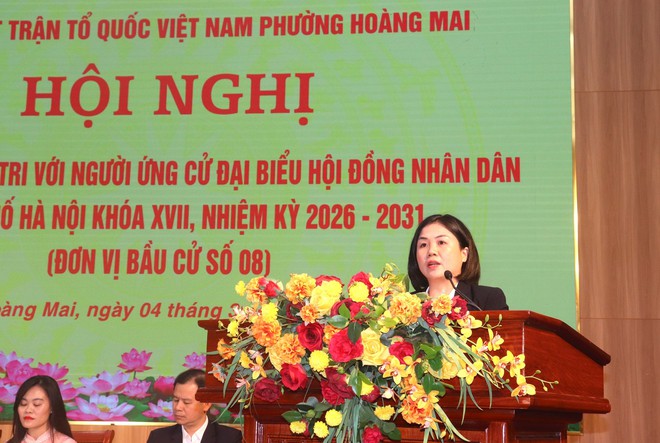 Ứng cử viên đại biểu HĐND thành phố Hà Nội - Đơn vị bầu cử số 8 vận động bầu cử tại 3 phường- Ảnh 8.