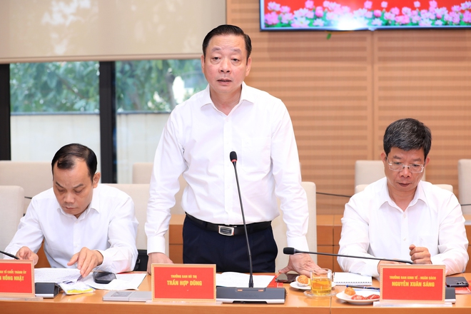 Đoàn kiểm tra số 4 của Ban Thường vụ Thành ủy làm việc với Ban Thường vụ Đảng ủy phường Hoàng Mai- Ảnh 6.