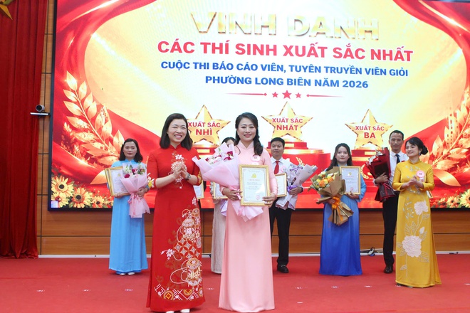 Phường Long Biên tổ chức thành công Hội thi Báo cáo viên, tuyên truyền viên giỏi năm 2026- Ảnh 6.