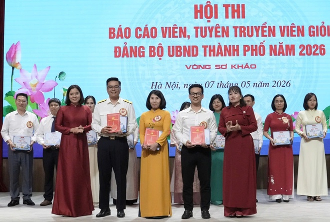 Sôi nổi Hội thi Báo cáo viên, tuyên truyền viên giỏi Đảng bộ UBND thành phố Hà Nội- Ảnh 7.