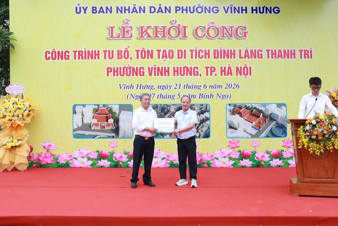 Phường Vĩnh Hưng khởi công tu bổ, tôn tạo di tích đình làng Thanh Trì- Ảnh 4.