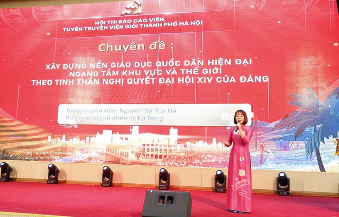 Vòng sơ khảo Hội thi báo cáo viên, tuyên truyền viên giỏi Thành phố diễn ra sôi nổi- Ảnh 5.