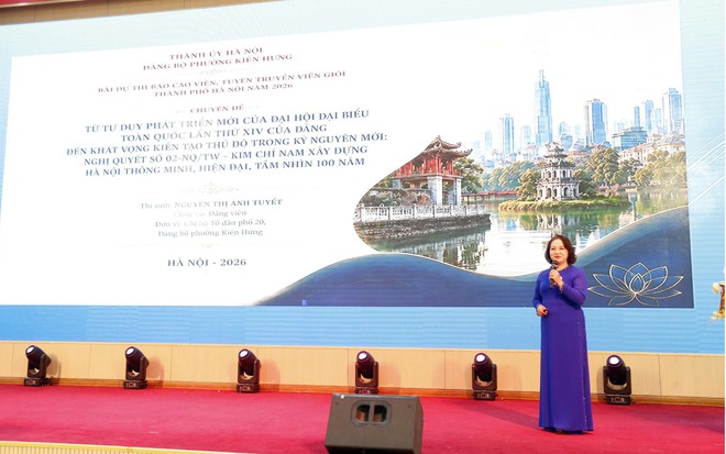 Vòng sơ khảo Hội thi báo cáo viên, tuyên truyền viên giỏi Thành phố diễn ra sôi nổi- Ảnh 3.