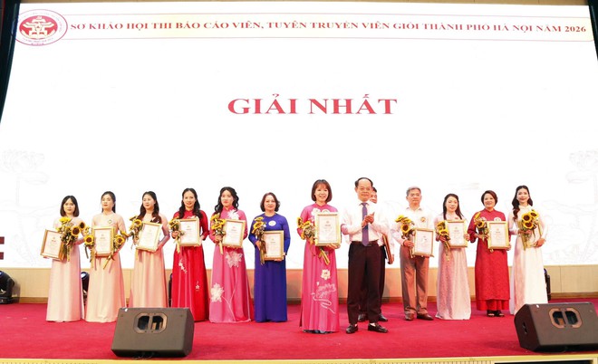 Vòng sơ khảo Hội thi báo cáo viên, tuyên truyền viên giỏi Thành phố diễn ra sôi nổi- Ảnh 6.